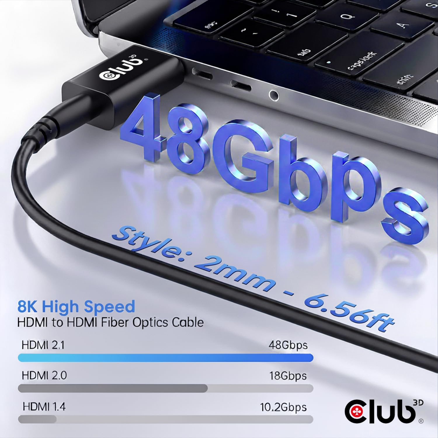 Club3D CAC-1372 Ultra High Speed HDMI 2.1 Certified Cable 4K 120Hz